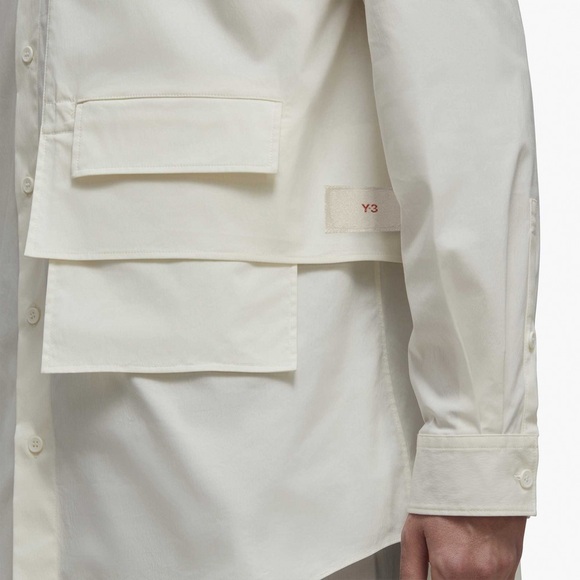 Men’s Adidas Y-3 Button Up Shirt in color Off-White (Size:XXL) - Picture 3 of 16
